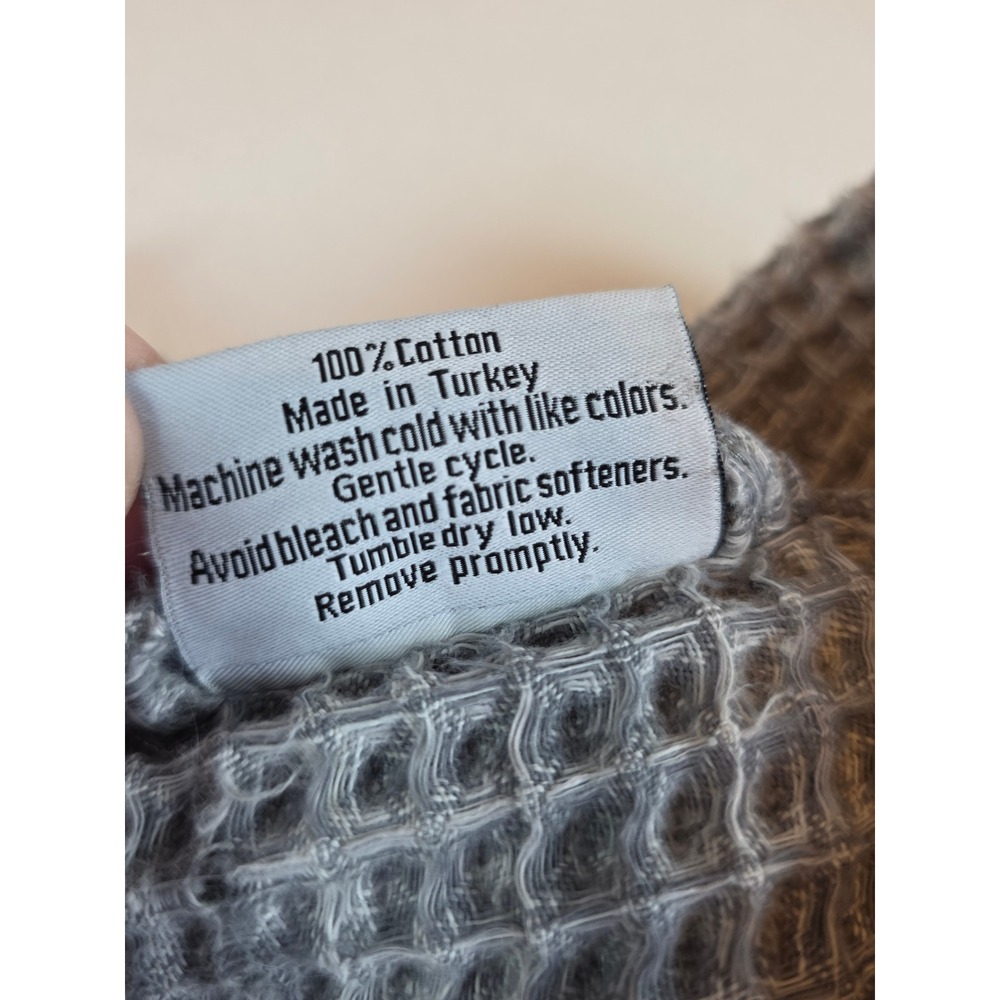 Parachute Waffle Robe in grey, made from 100% Turkish cotton Sz XL Unisex - Picture 6 of 8